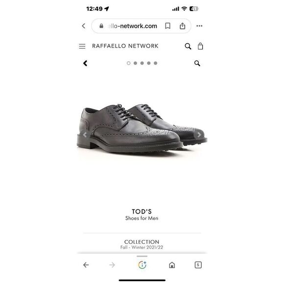 Tod’s Men’s lace up Brogues Derby shoes black size 9 Italian leather EUC sold ou - Picture 2 of 16